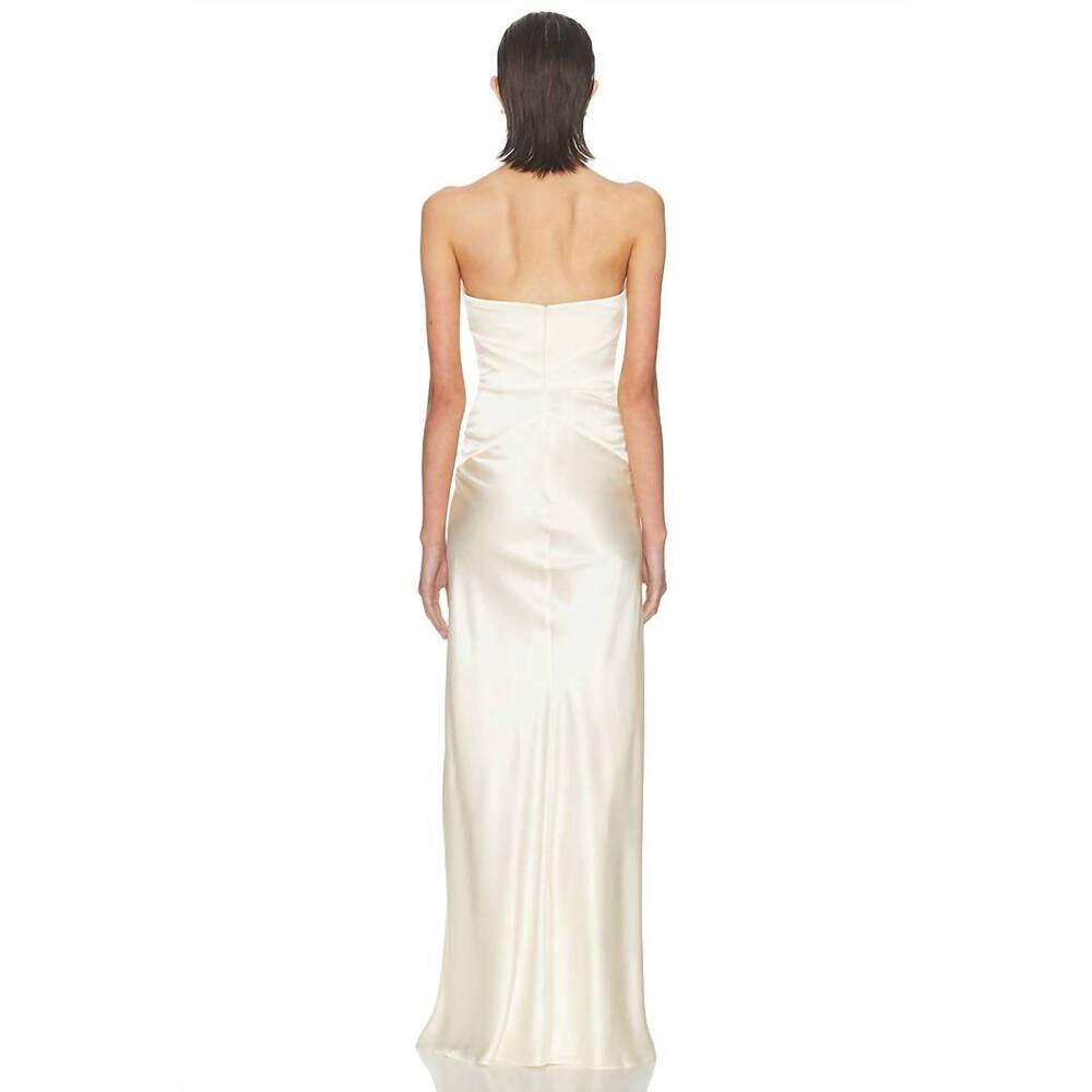 NEW HELSA the silk faye dress in egg shell - Picture 3 of 3